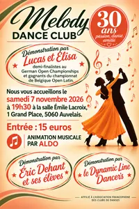 affiche soirée 30 ans melody dance club